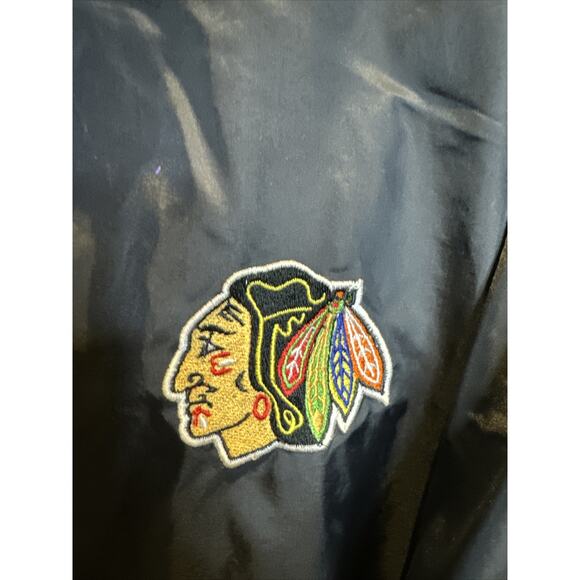 Vintage 90s Starter NHL Blackhawks Windbreaker Jacket Size Large - Picture 2 of 8